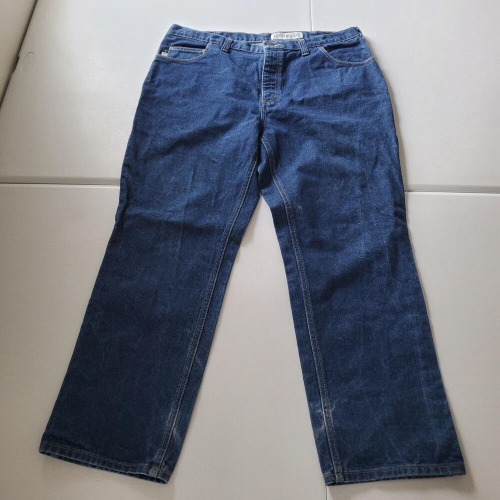 Carhartt FR Jeans Mens 40x30 Blue Flame Resistant Denim Work Pants Straight Leg